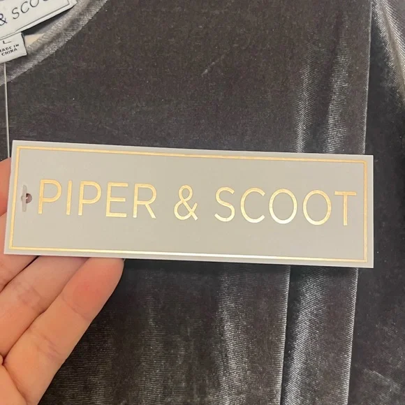 Silver Gray Velvet Maxi Dress – Size L - Picture 4 of 9